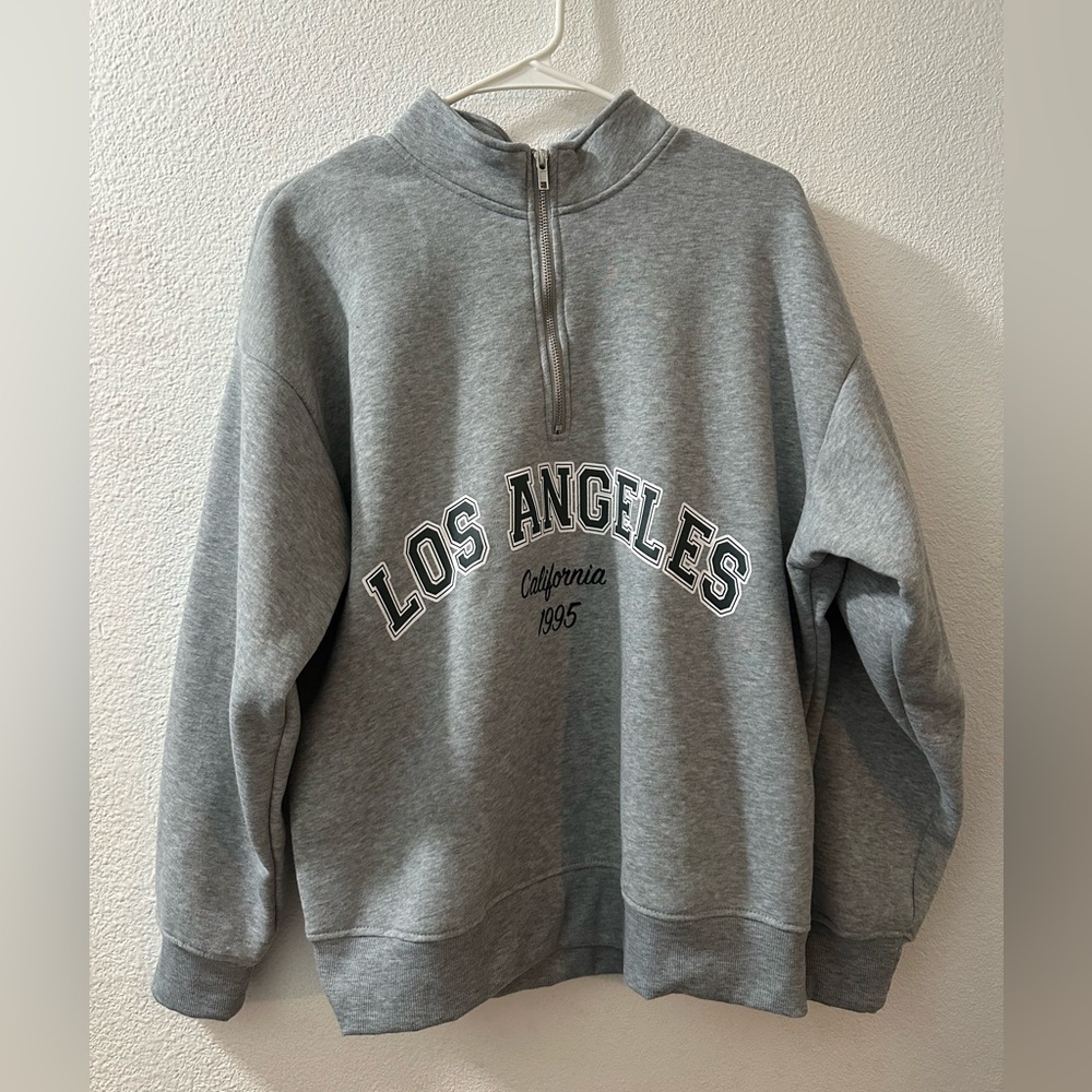 Medium grey quarter zip sweater